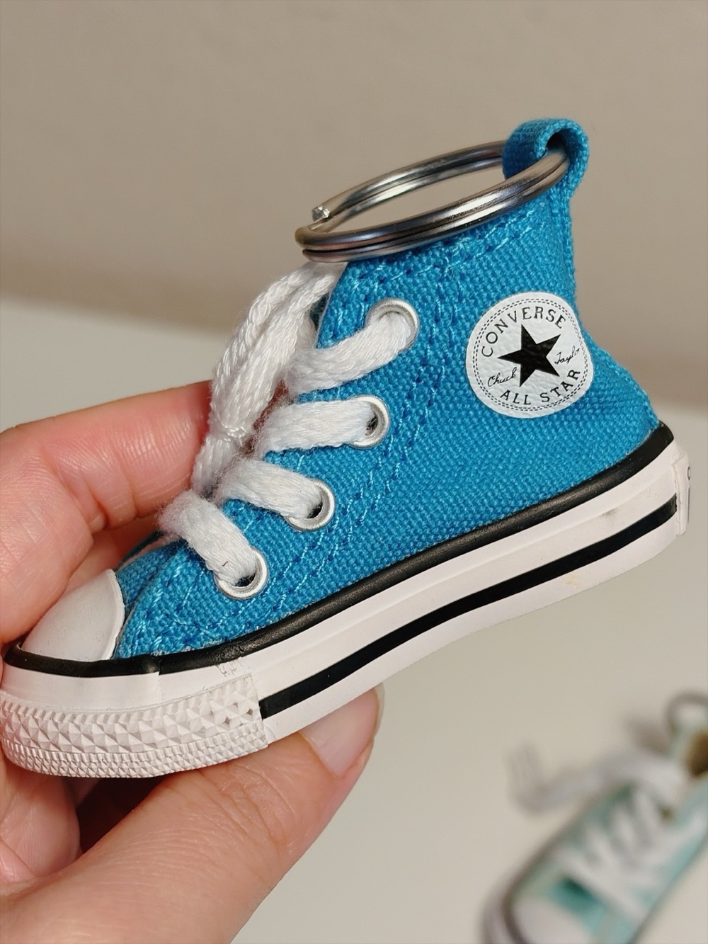 Converse All Star Mini Sneaker Keychain Blue High Top Shoe Bag Charm NEW